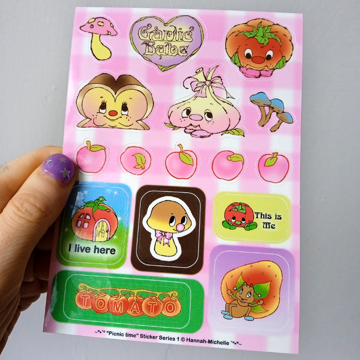 GARLIC BABE STICKERS – HANNAH-MICHELLE