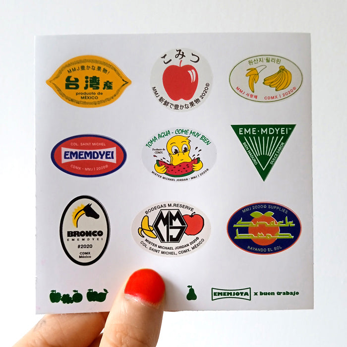 MINI FRUIT STICKERS – BUEN TRABAJO