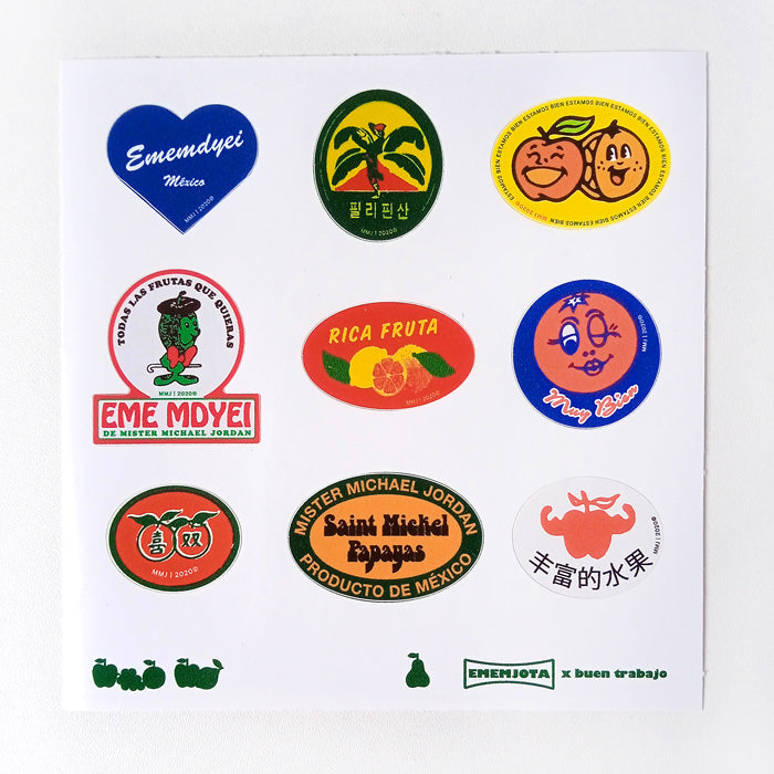 MINI FRUIT STICKERS – BUEN TRABAJO