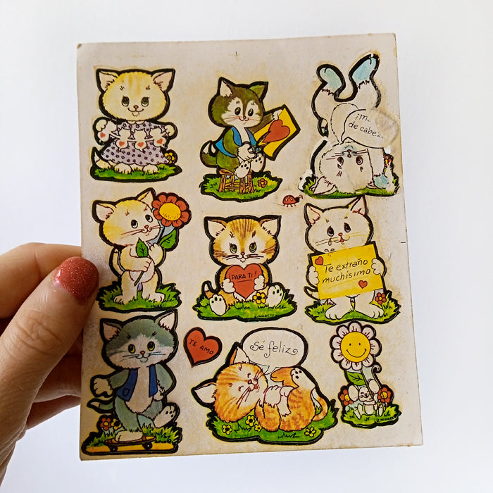 VALENTINE CATS STICKERS