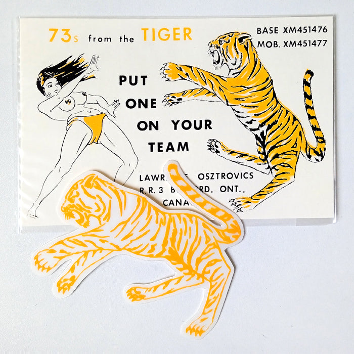 QSL TIGER STICKER & CARD