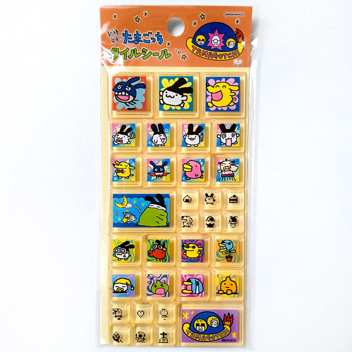 TAMAGOTCHI 3D TILE STICKERS ★ YELLOW