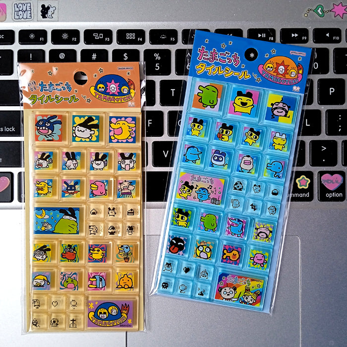 TAMAGOTCHI 3D TILE STICKERS ★ BLUE