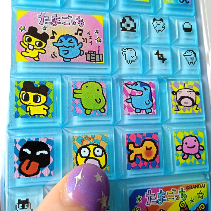 TAMAGOTCHI 3D TILE STICKERS ★ BLUE