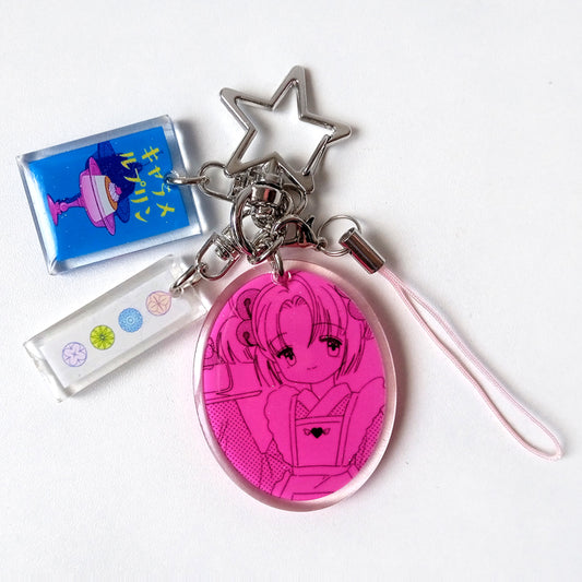 PINK MAID ACRYLIC KEYCHAIN