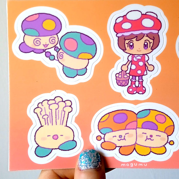 MUSHROOM FRIENDS STICKERS – MOGUMU