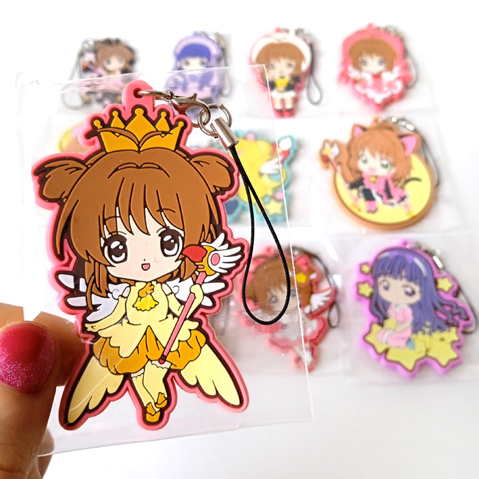 SAKURA CARDCAPTOR RUBBER KEYCHAINS