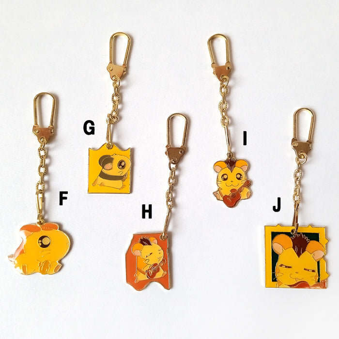 HAMTARO ENAMEL KEYCHAINS
