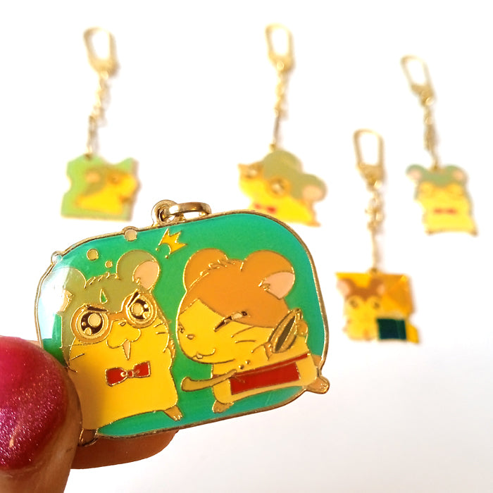 HAMTARO ENAMEL KEYCHAINS