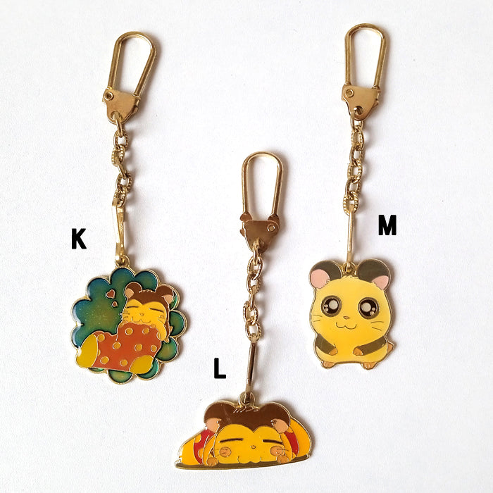 HAMTARO ENAMEL KEYCHAINS