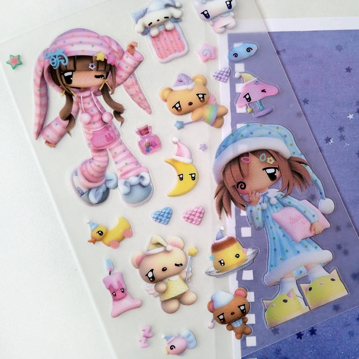 SLEEPOVER STICKERS – CARAMEL