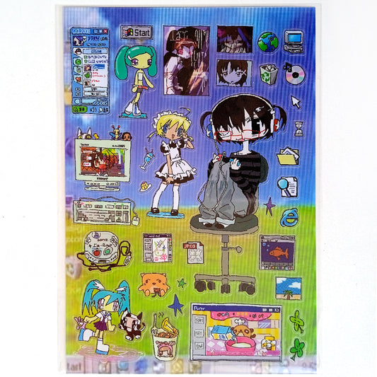 ELECTRONIC HOUSE NOSTALGIA STICKERS β EAT HOT
