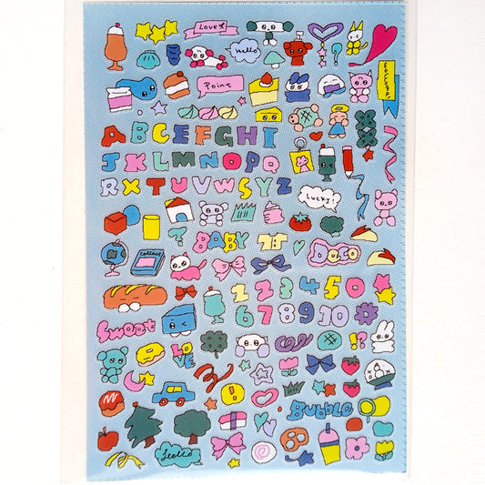 PIXEL LETTER DECO STICKERS β CREAMHONEY