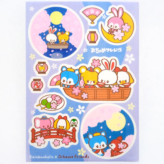 SAKURA STICKERS ★ NIGHT – OCHAME FRIENDS