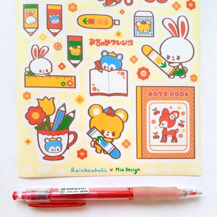 RETRO SHOWA STICKERS ★ JOURNAL – OCHAME FRIENDS