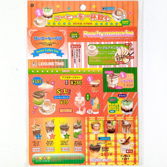 PEACHY MEMORIES CAFÉ STICKERS