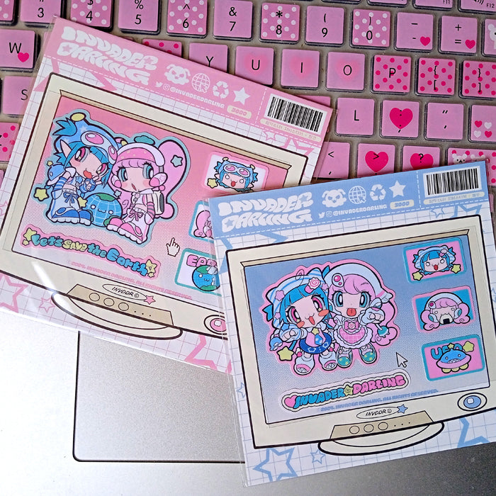 LET'S SAVE THE EARTH STICKERS – INVADER DARLING