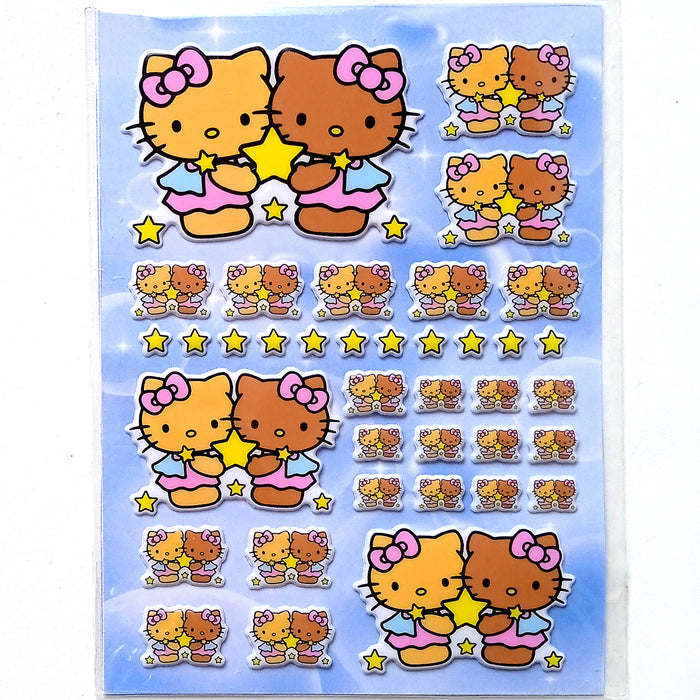 HELLO KITTY BROWN FAERIES 3D STICKERS