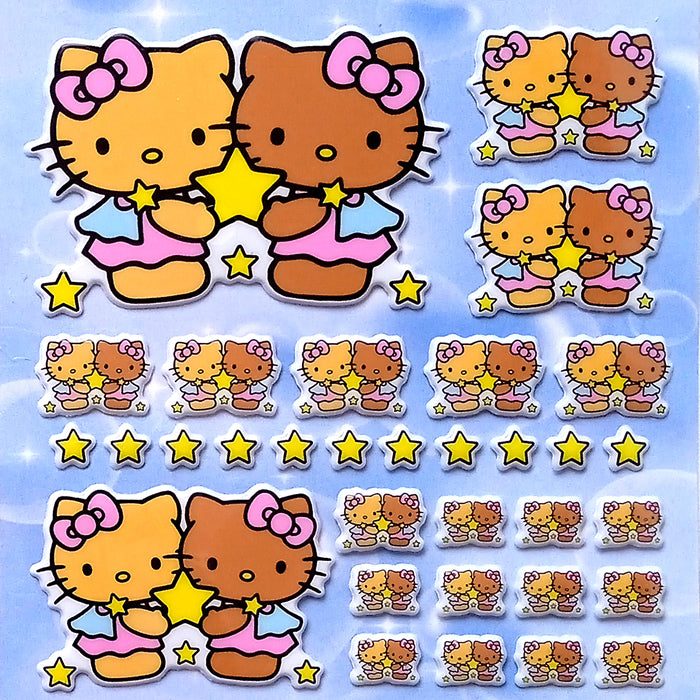 HELLO KITTY BROWN FAERIES 3D STICKERS