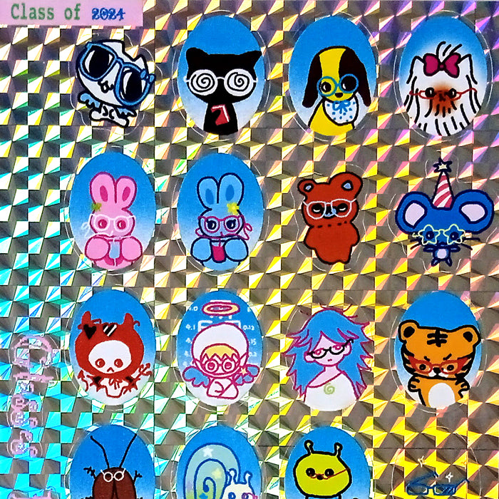 GLASSES FAMILY STICKERS – CONGMING
