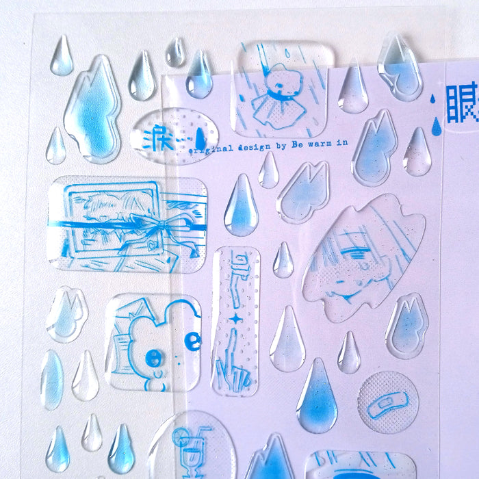 TEAR DROPS 3D STICKERS – BE WARM IN