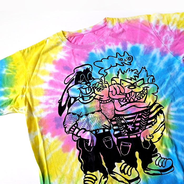 OLD-SCOOL TOONS TIE-DYE TSHIRT