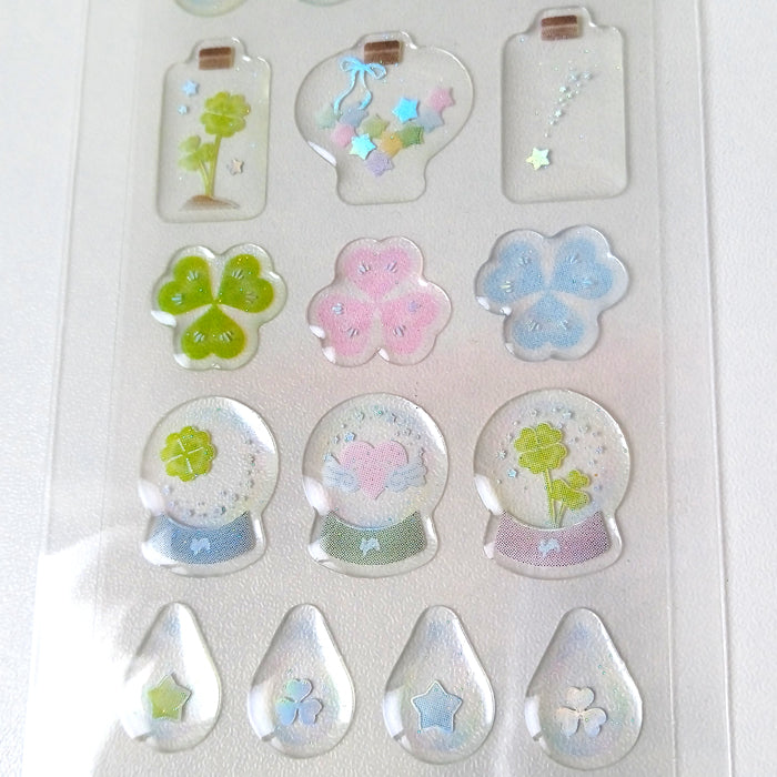 3D CLOVER WISH STICKERS