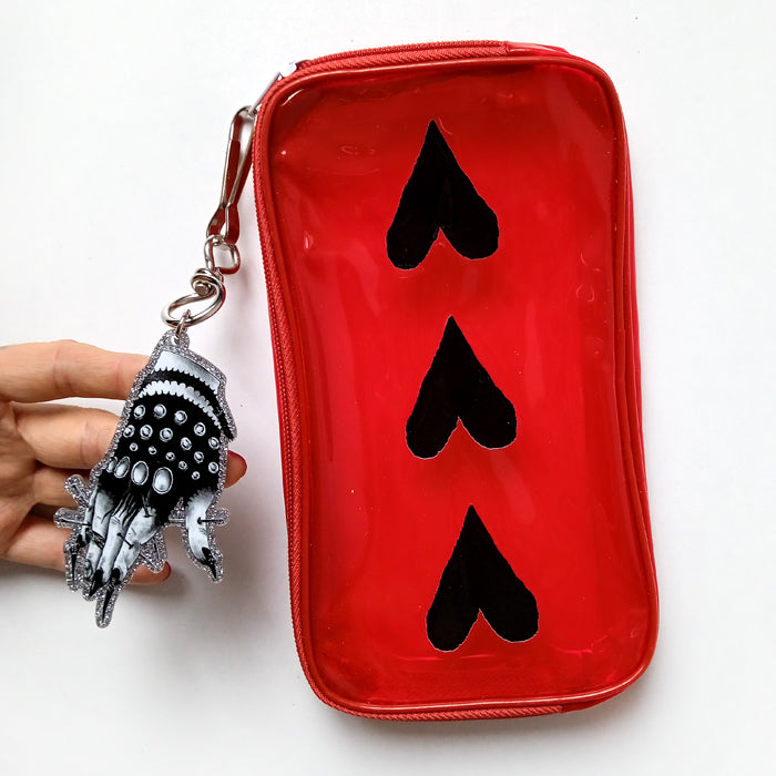 RED HEARTS BAG & HAND KEYCHAIN SET – BERE MEDINA