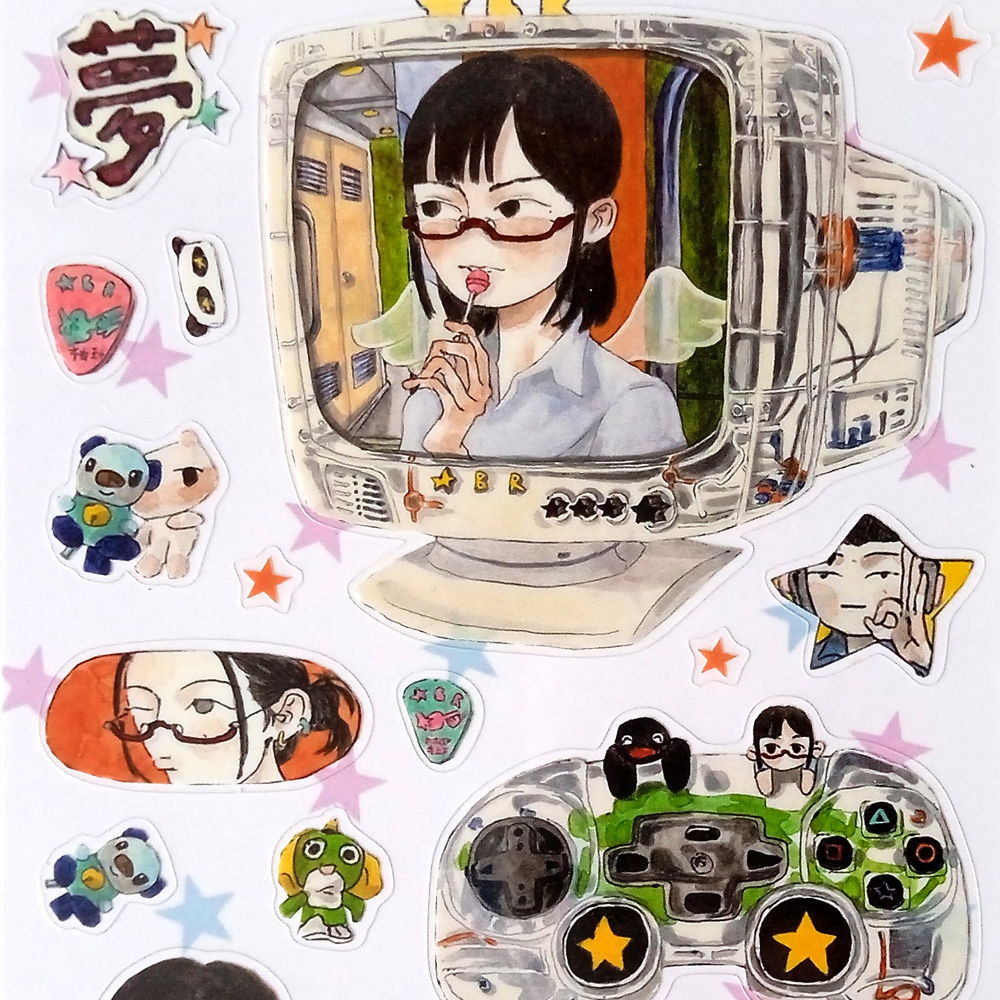 VIDEOGAME ANGEL STICKERS – XING BAORONG