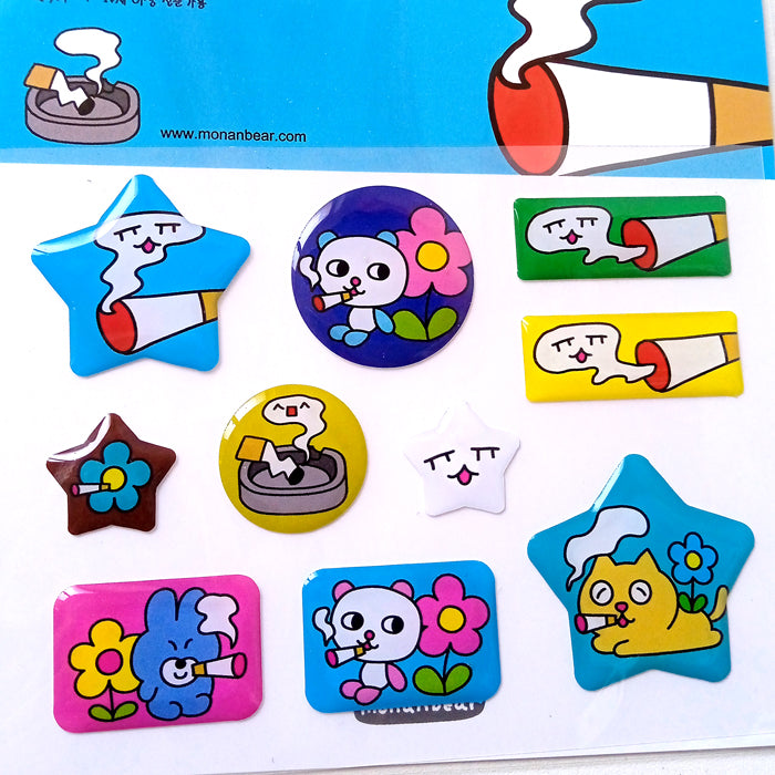 SMOKING 3D STICKERS – MONANBEAR
