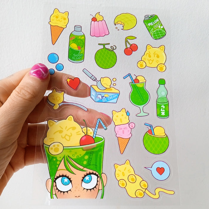 FELINE SODA FLOAT STICKERS – SVV ART