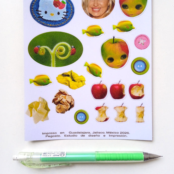 APPLES & MONCHICHIS STICKERS – PEGOSTE