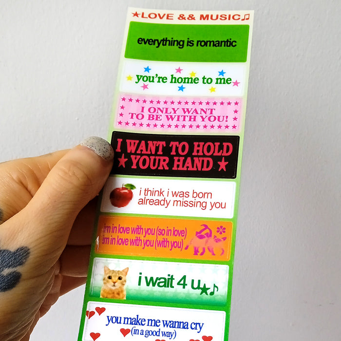 LOVE & MUSIC VOL.1 STICKERS – ONEBIUSTAR