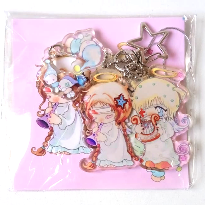LULLABY ★ FLUTE & HARP KEYCHAIN – OLIWA