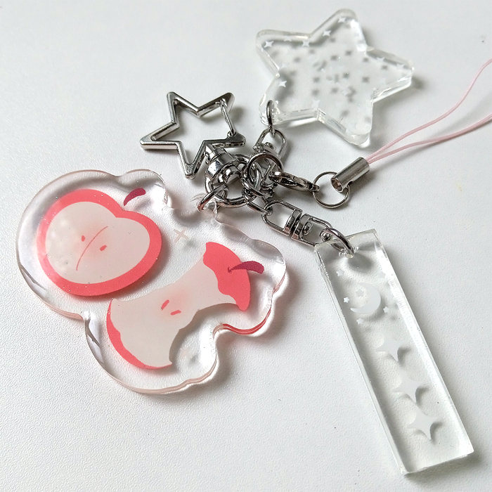 APPLE ACRYLIC KEYCHAIN