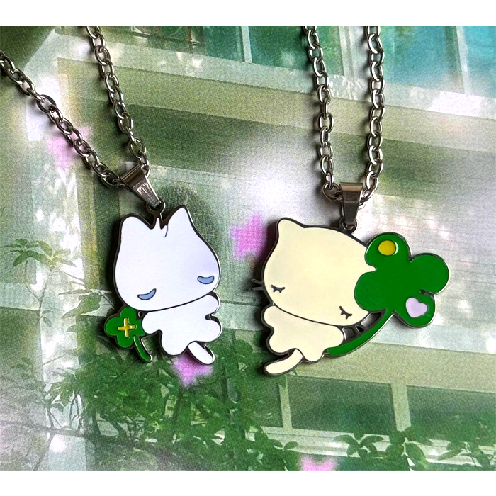 CLOVER NECKLACE ★ YELLOW CAT – SUNONEBIRD