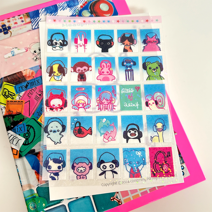 HEADPHONES FAMILY STICKERS – CONGMING