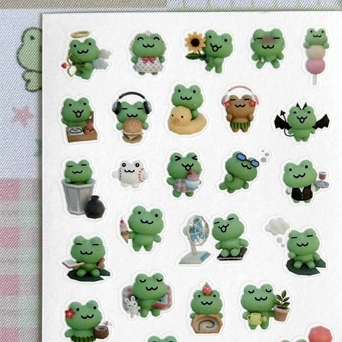 3D FROG COLLECTION STICKERS – DEKHO BOKHO