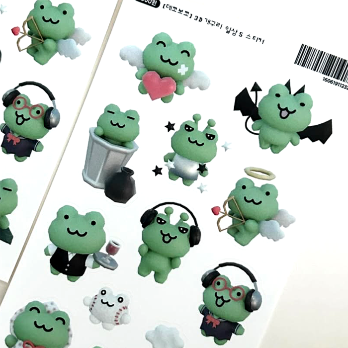 3D FROG ANGEL & DEVIL STICKERS – DEKHO BOKHO