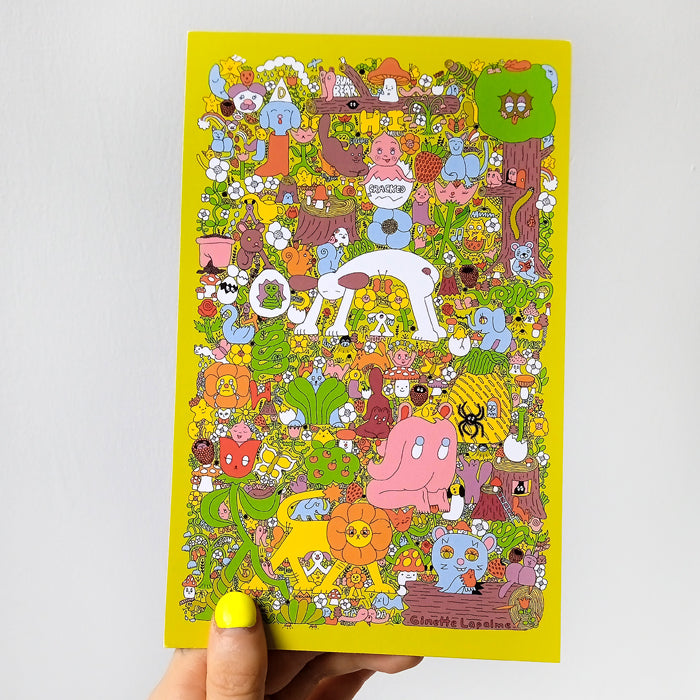 CRACKED XL POSTCARD – GINETTE LAPALME