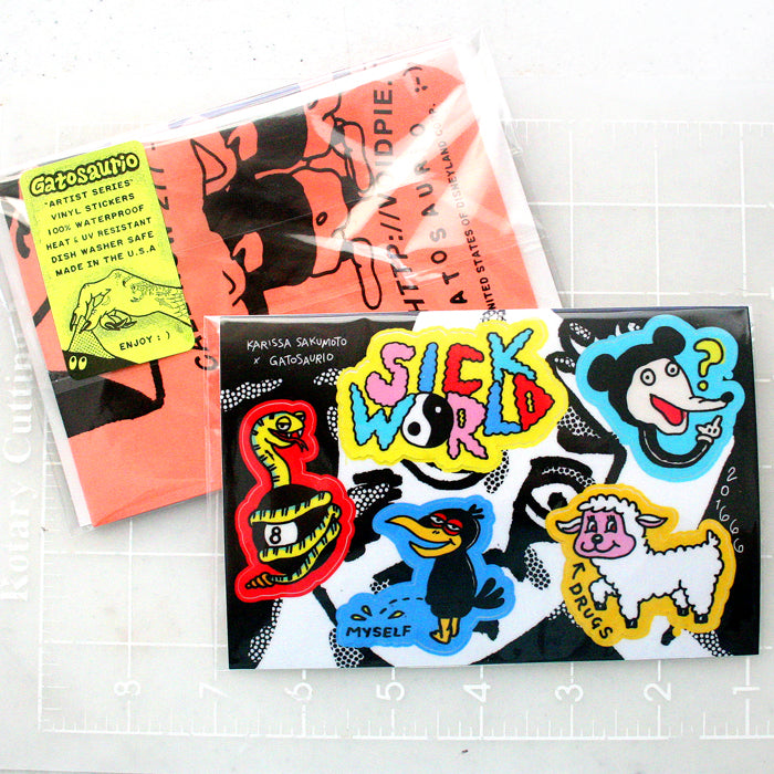 SICK WORLD STICKERS – KARISSA SAKUMOTO