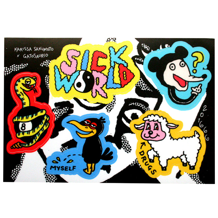 SICK WORLD STICKERS – KARISSA SAKUMOTO