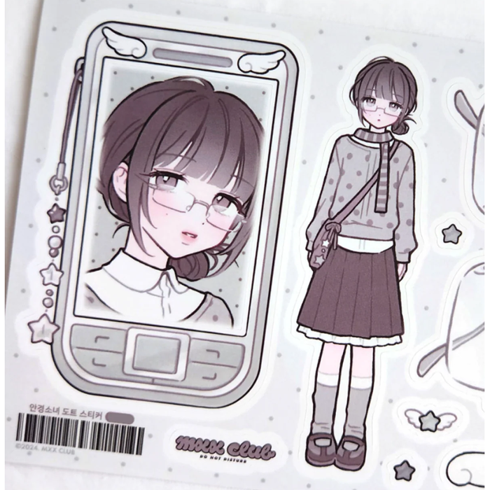 GLASSES GIRL STICKERS ★ DARK – MXX CLUB