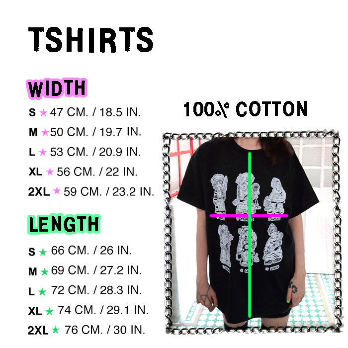 SIZE CHARTS & INFO
