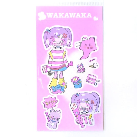 SWEET GIRL STICKERS ★ PINK – WAKA WAKA