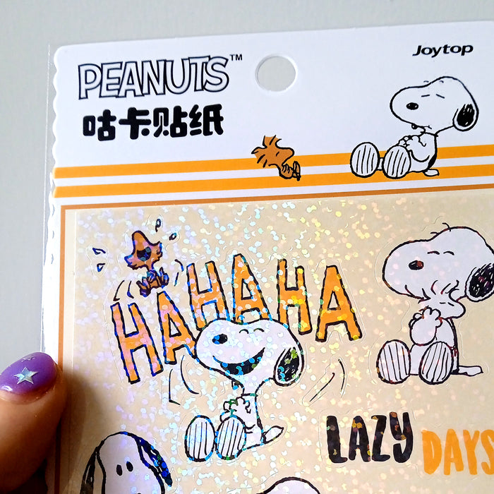 SNOOPY GLITTER STICKERS