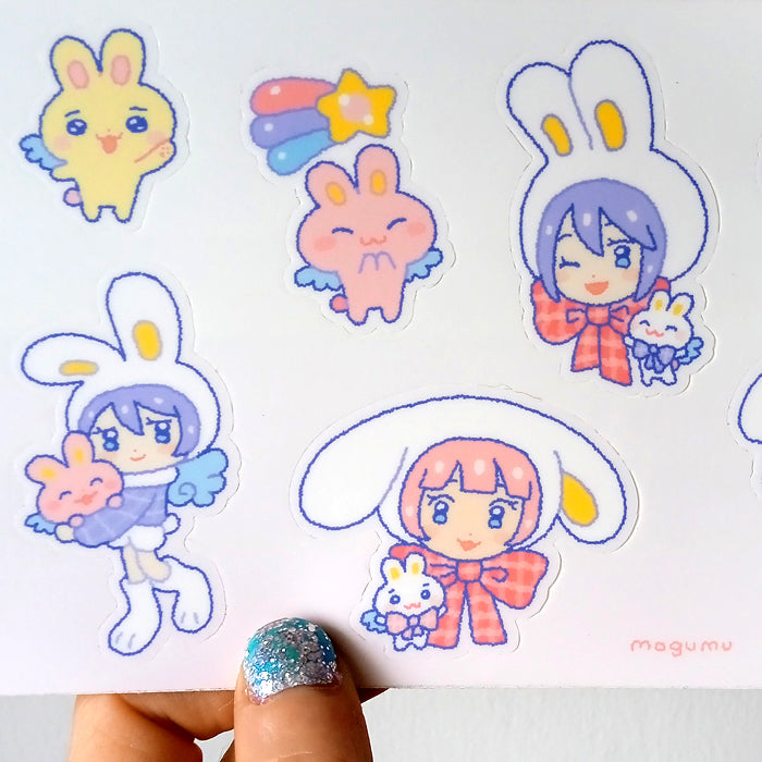 BUNNY ANGELS STICKERS – MOGUMU