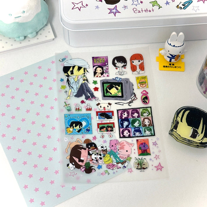 COZY AT HOME STICKERS – 7:45