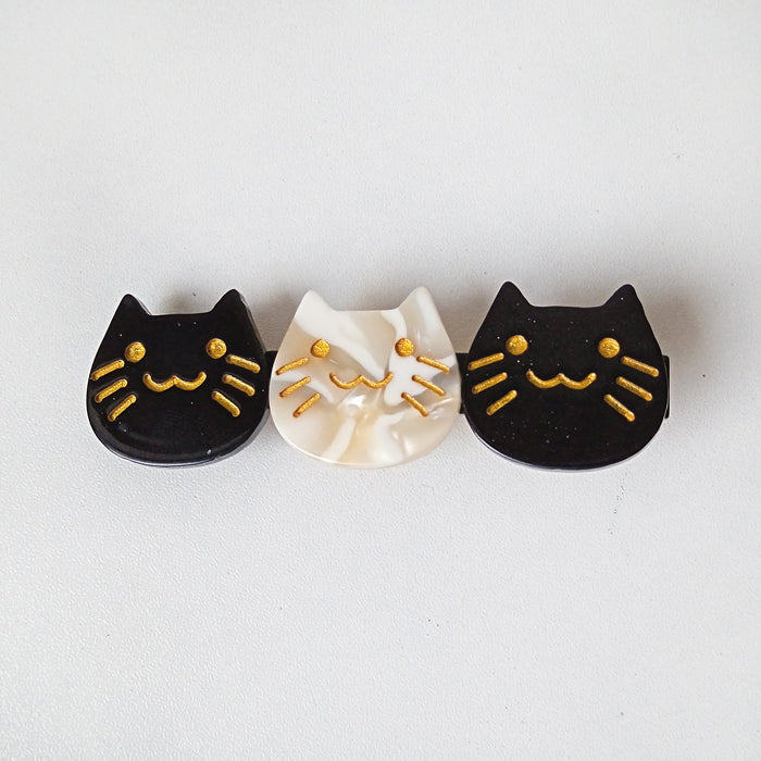 TWO TONE CATS HAIRPIN