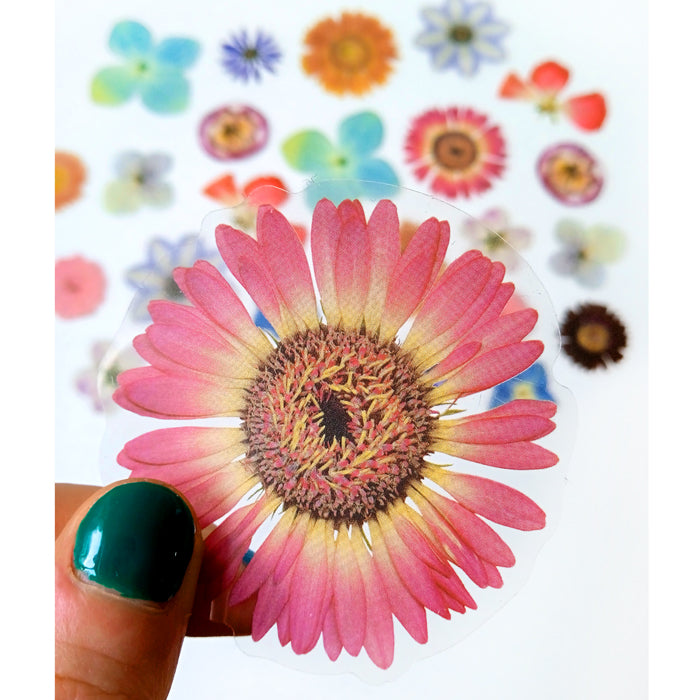 FLOWER CLEAR STICKERS